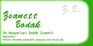zsanett bodak business card